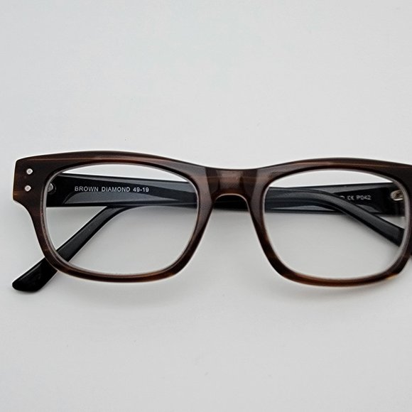 Booth & Bruce England P042 Brown Olive Diamond Eyeglasses Frame 49-19-140 - Picture 10 of 12
